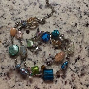 Premier Designs Jewelry long blue mint necklace